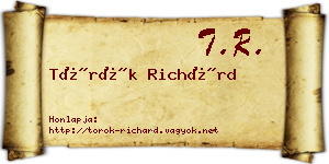 Török Richárd névjegykártya