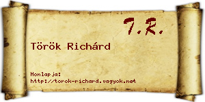 Török Richárd névjegykártya