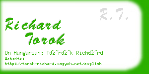 richard torok business card